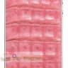 Задняя крышка для IPhone 4/4S White декорирована кожей каймана розового цвета - CА-0107 (1).jpg