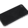 Задняя крышка для IPhone 4/4S Black декорирована кожей морской змеи фиолетового цвета - SS-0112.jpg