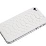 Задняя крышка для IPhone 4/4S White декорирована кожей питона белого цвета - РТ-0111.jpg