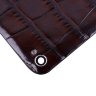 Задняя крышка для IPhone 4/4S Black декорирована кожей аллигатора тёмно-коричневого цвета - AL-0015 (2).jpg