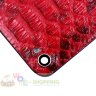 Задняя крышка для IPhone 4/4S Black декорирована кожей питона тёмно-красного цвета - PT-0025 (2).jpg
