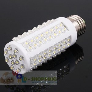 Светодиодная лампа 7W/220V/E27/108 LED - холодно белый свет 