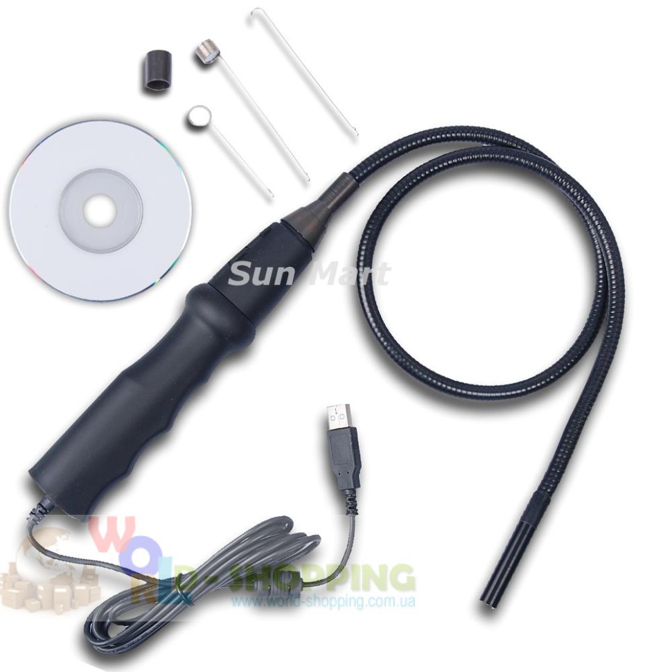10mm USB эндоскоп / инспекционная камера  с гибким кабелем