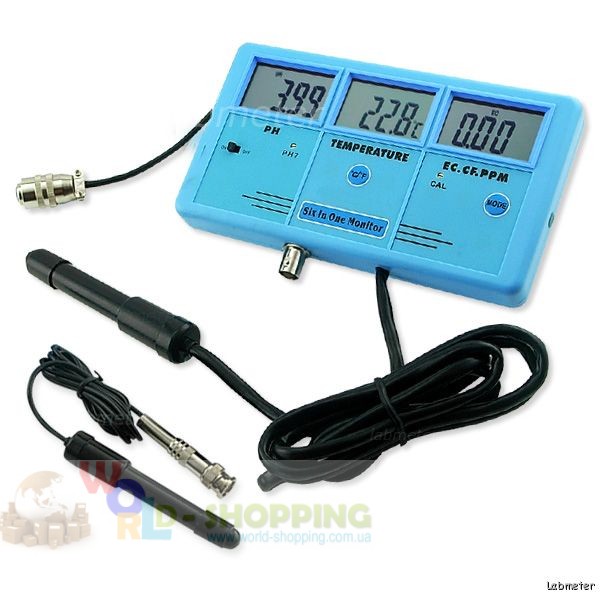 6 в 1 багатофункціональний монітор якості води EC CF TDS (ppm) PH °C °F