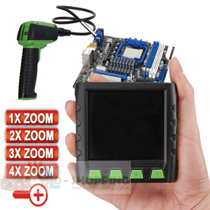 5,5mm ендоскоп /інспекційна камера з LCD-дисплеєм 3.5&quot; та гнучким кабелем 3 м