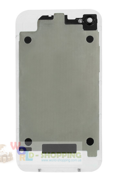 Задня кришка для iPhone 4/4S White декорована шкірою ската червоного кольору