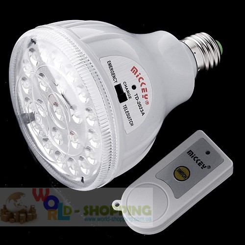 Лампа 2W 23LED з дистанційним пультом та вбудованим акумулятором