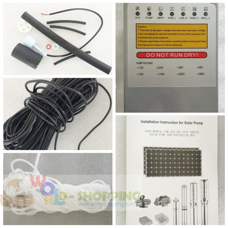 3&#39;&#39; Шнековий сонячний насос 3SPW 660Вт DC 54В  