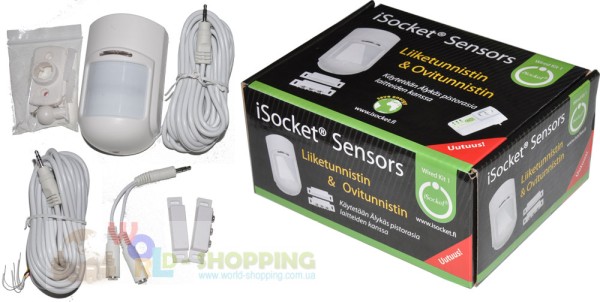 iSocket датчик руху та датчик відкриття дверей (для GSM розетки iSocket 707)